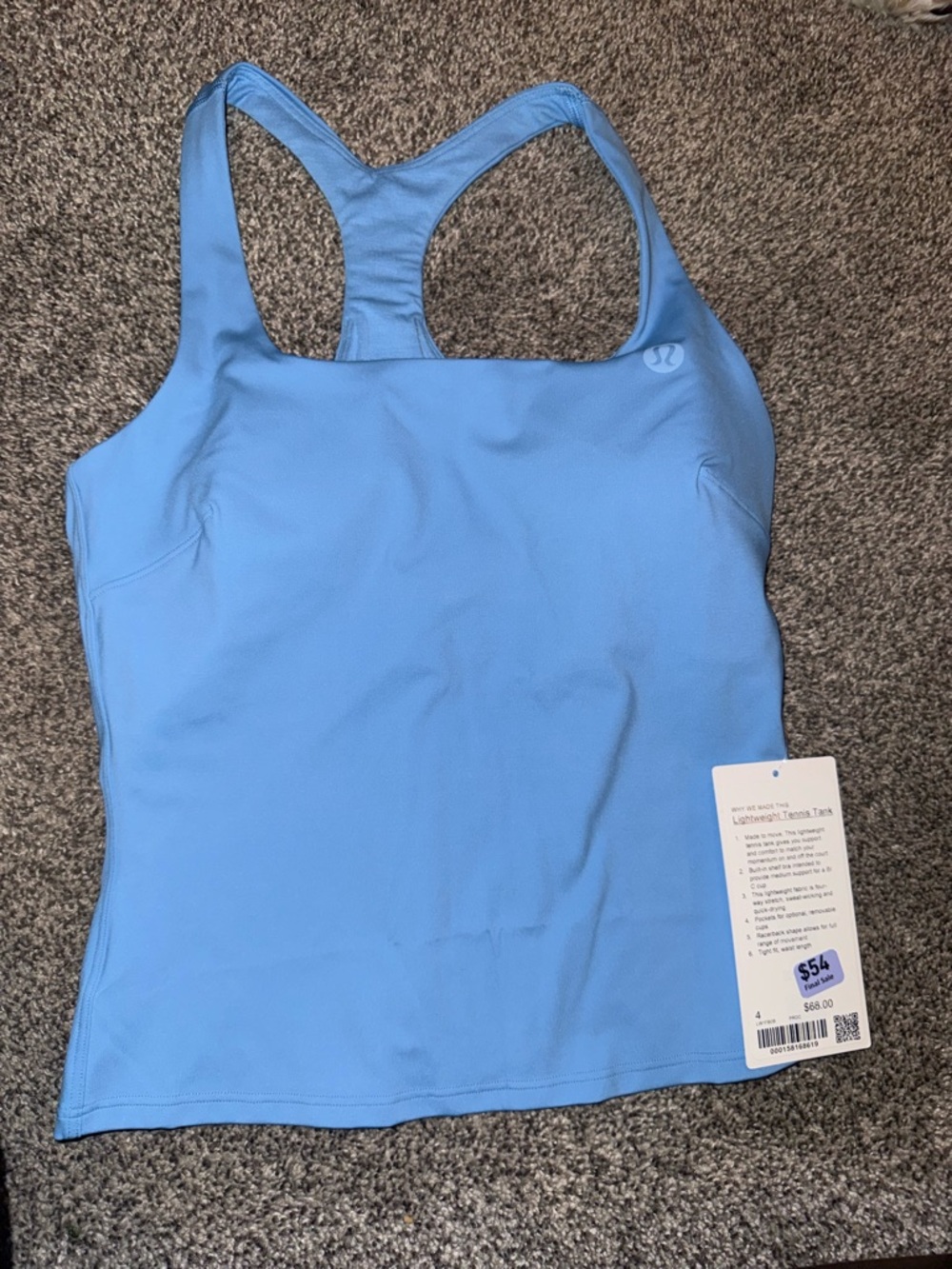 lululemon athletica Light Blue Racerback Tank Top
